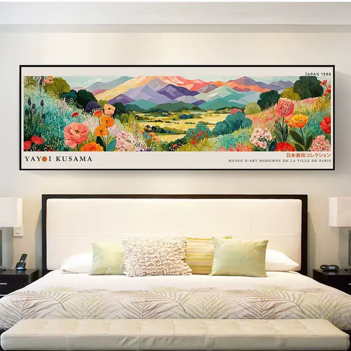 Peinture sur toile de fleurs de Yayoi Kusama