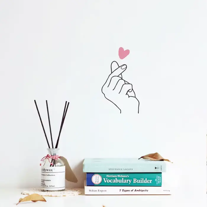 Offre spéciale autocollant Mural geste d'amour romantique salle d'amour fond décoration murale maiso