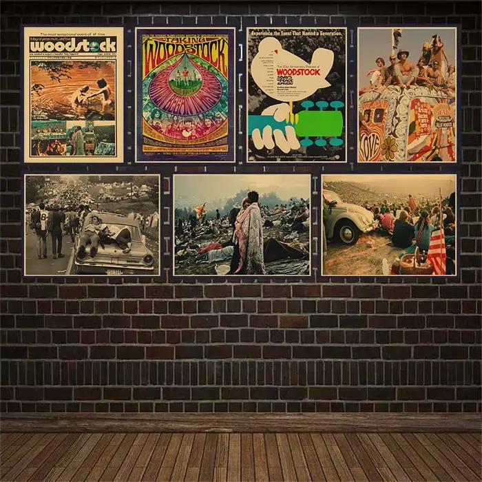 Grandes affiches décoratives en papier kraft