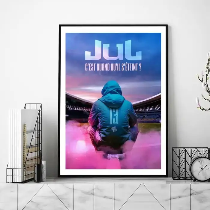 JuL C'est quand qu'il s'eteint rappeur affiche imprime images murales salon décoration de la maison