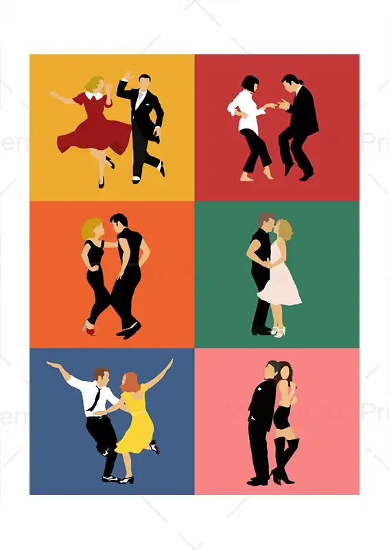 La La Land danse graisse film affiches imprime images murales drôle pulpe Fiction abstraite minimali
