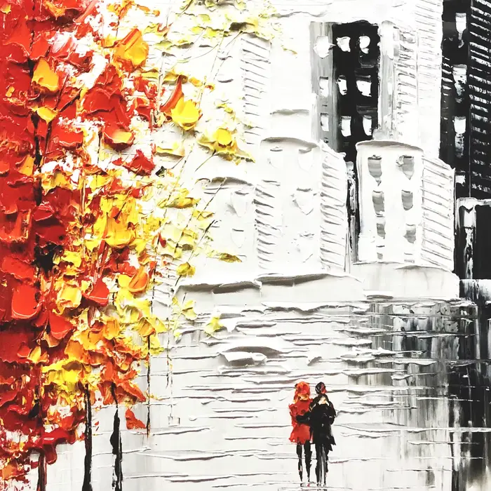 Peinture à l'huile abstraite faite à la main