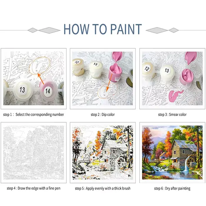 24 couleurs peinture personnalisée par numéros Photo