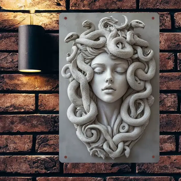 Décoration murale en métal aluminium sur le thème de la Méduse