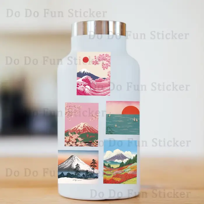 Autocollants d'art esthétique japonais rétro rose