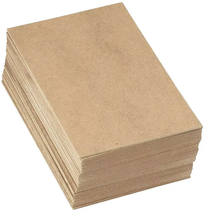 Panneau de bois MDF marron, panneau de fibres de densité moyenne, 150x200mm, 2mm d'épaisseur, 10 paq