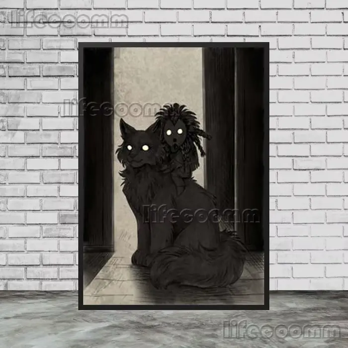Toile d'art mural Vintage loup loup-garou pour garçon et fille