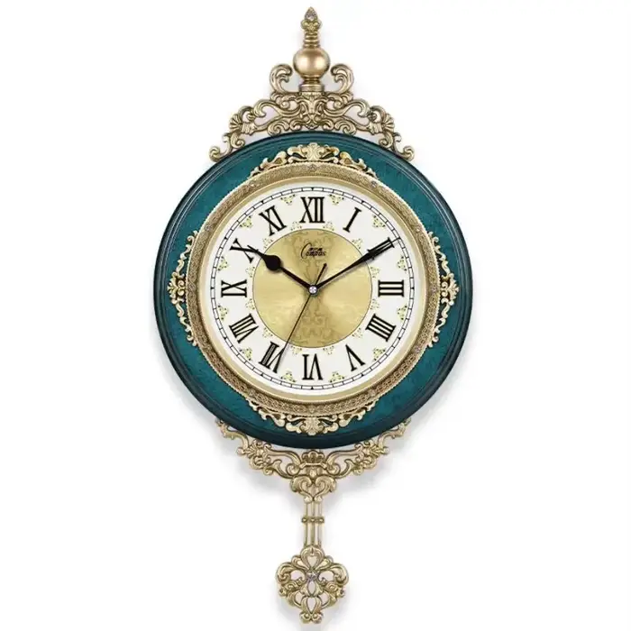 Style européen rétro horloge murale montre salon muet pendule horloge goût élégant cadeau de famille