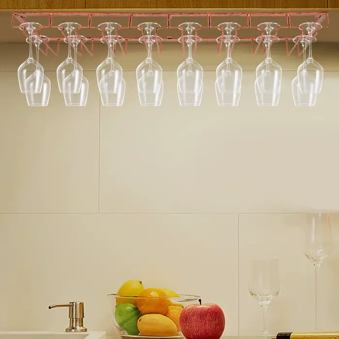 Étagère de rangement murale en métal pour verre à vin, support T1, porte-gobelet, 16