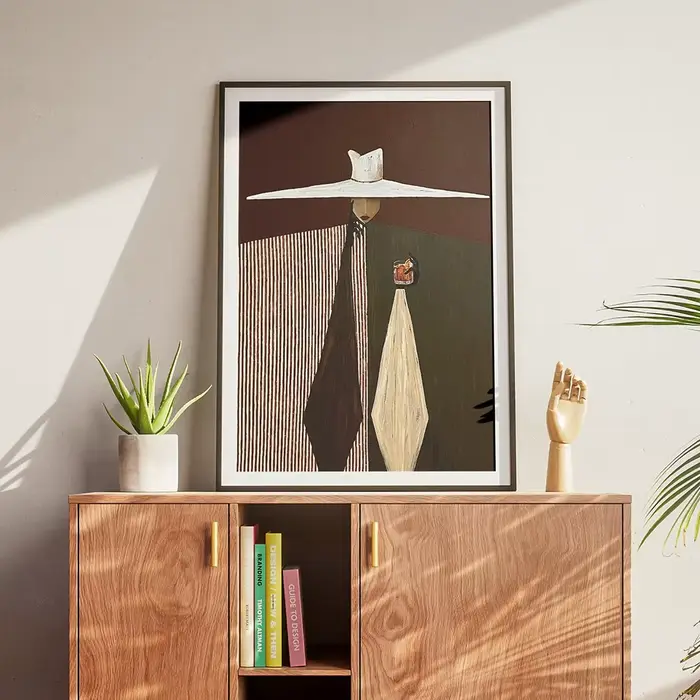 Impression d'art de portrait de femme moderniste