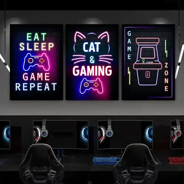 Affiches de décoration de salle de jeu