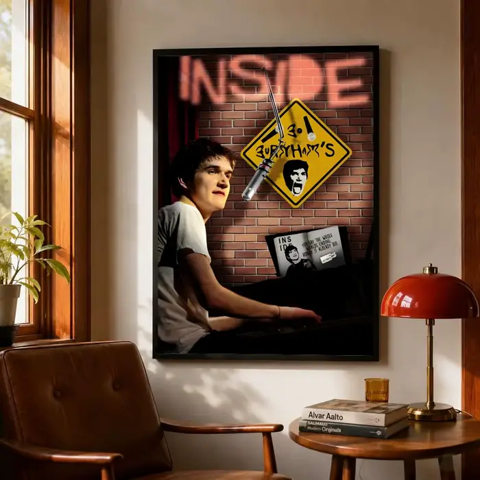 Affiche de comédien B-Bo Burnham, affiche d'art mural moderne, affiche vintage, décoration de chambre pour salon, chambre à coucher