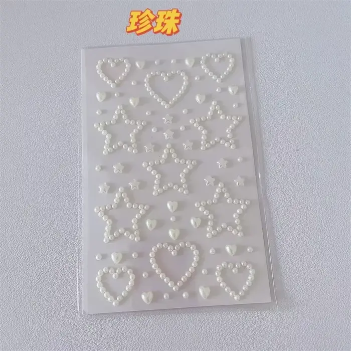 Autocollants 3D étoile coeur cristal pour enfants, autocollants de décoration pour livre, artisanat 