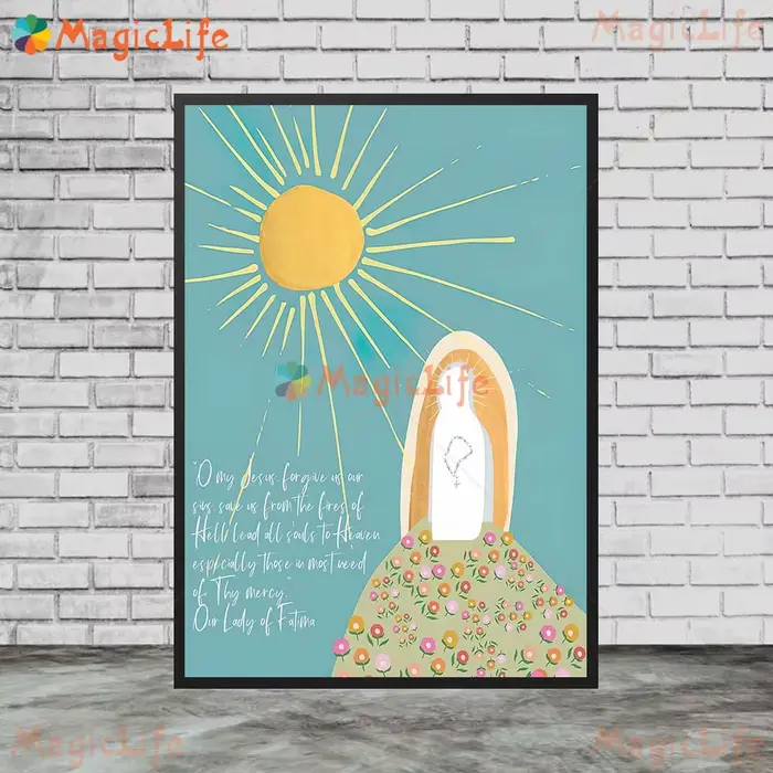 Affiche murale de notre-dame de Fatima catholique