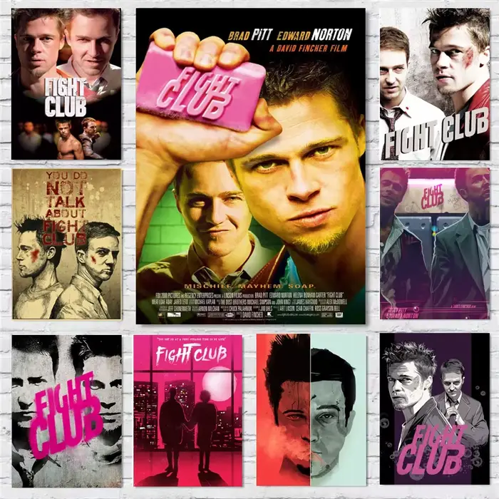 Affiche de Film de boxe du Club de combat de Film classique Brad Pitt