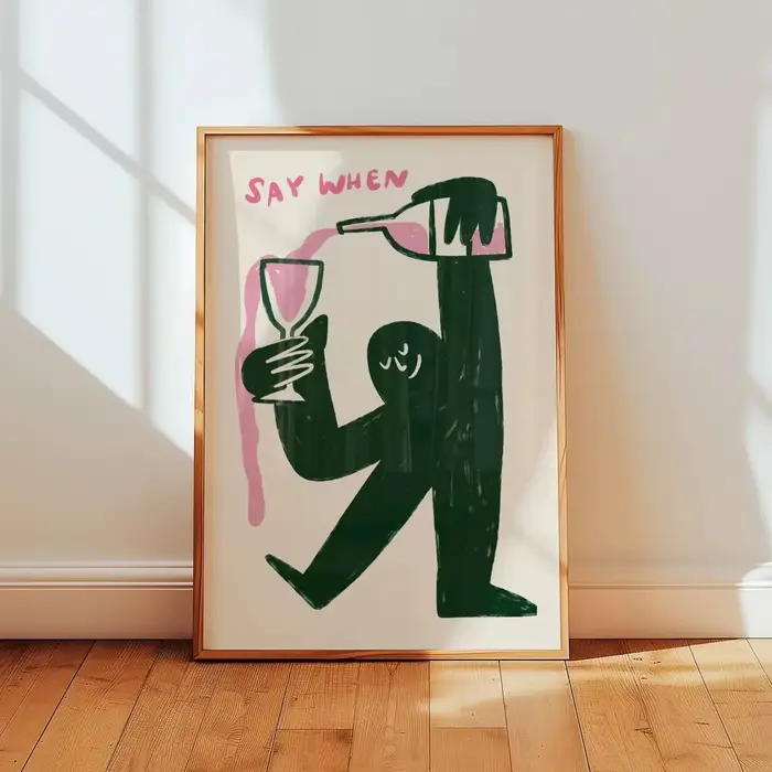 Affiche murale amusante sur le thème du vin, décoration de cuisine et de bar, impressions sur toile 
