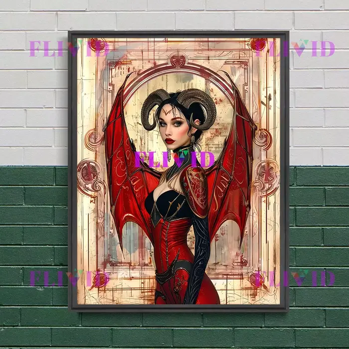 Lilith démon princesse sorcière sombre esthétique Art affiche impression décor à la maison