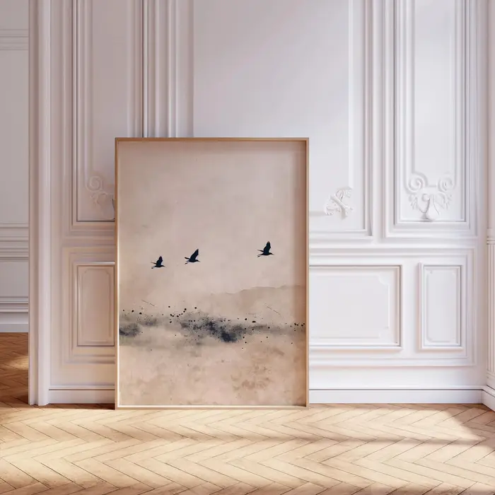 Japandi affiche neutre minimaliste Art impression japonaise mur Art