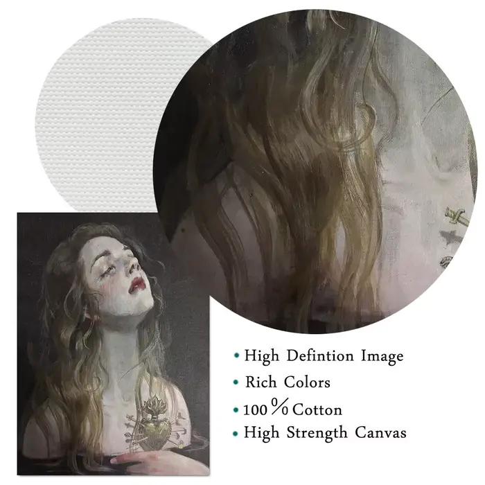 Peinture sur toile d'art mural de femme d'inspiration Vintage mystique