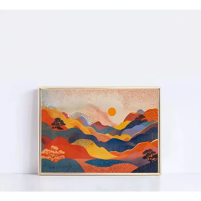 Affiche de paysage naturel japonais, peinture sur toile colorée abstraite, Art mural, musée, décorat