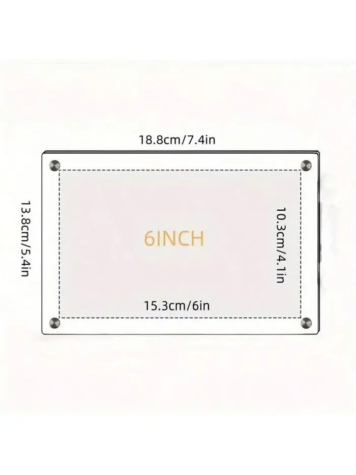 Cadre Photo en acrylique Table 6 pouces Double face cristal Transparent Ins carte postale présentoir