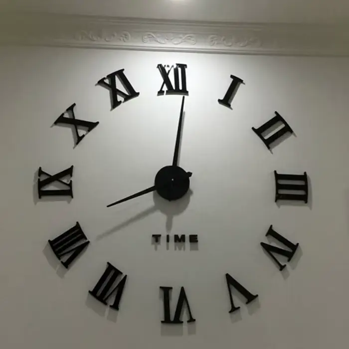 Grande Horloge murale 3D à faire soi-même