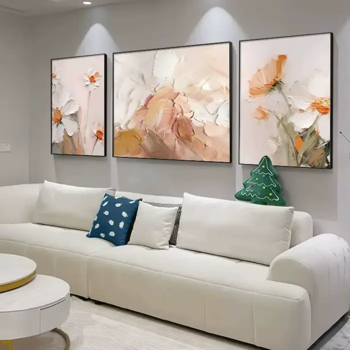 Toile abstraite, peinture à l'huile pure peinte à la main