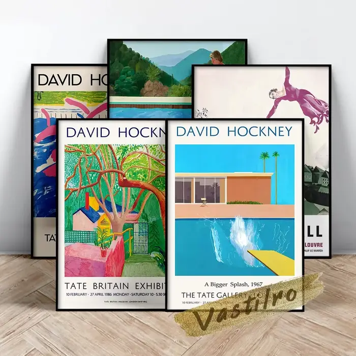Exposition de David Hockney: peintures sur toile