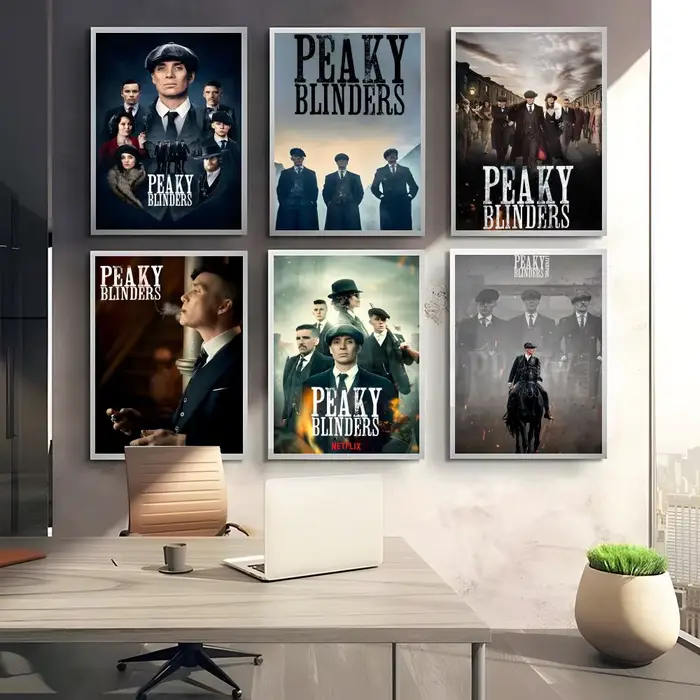 P-Peaky B-Blinders TV bonne qualité peinture calligraphie toile affiche: sans plis imperméable Durable tous les espaces décoration murale