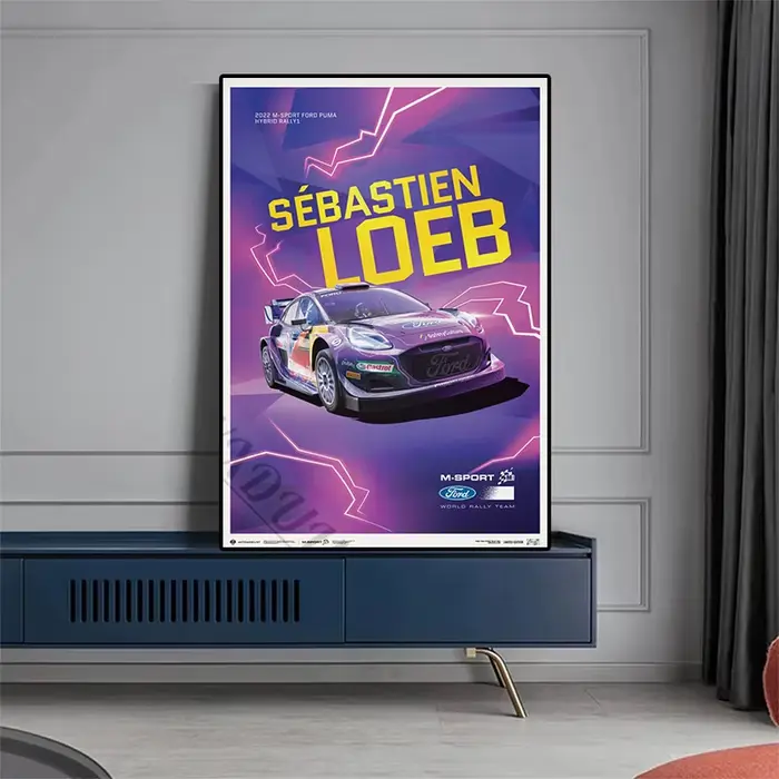 Peinture sur toile de la course de rallye la plus populaire au monde