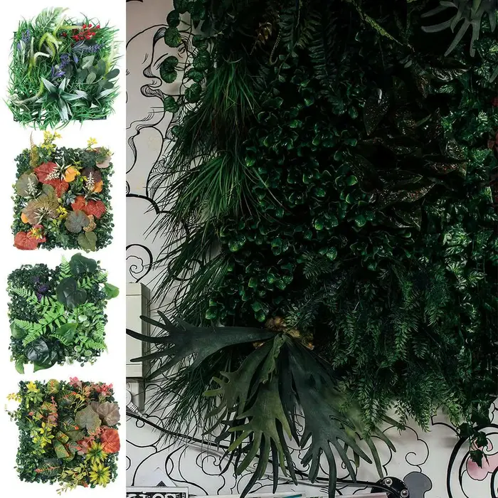 Panneau mural de plantes artificielles DIY