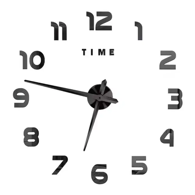 Nouveau 60-120 cm 3D bricolage horloge murale géante acrylique miroir horloges décoration de la mais