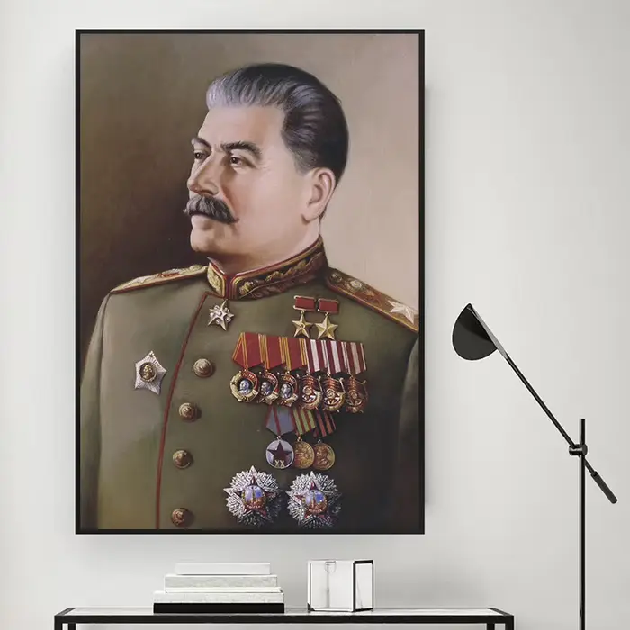 Célèbre russe Joseph Staline Portrait affiche et impression toile peinture rétro Figure mur Art pour salon décor à la maison Cuadros