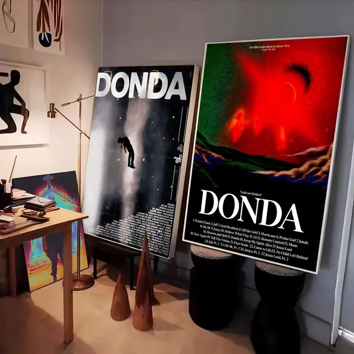 K-Kanye w-west Donda Vintage peinture calligraphie mur Art HD toile