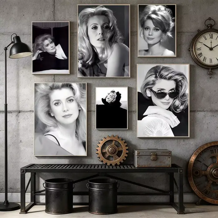 Affiche autocollante HD de la actrice française C-Catherine Deneuve