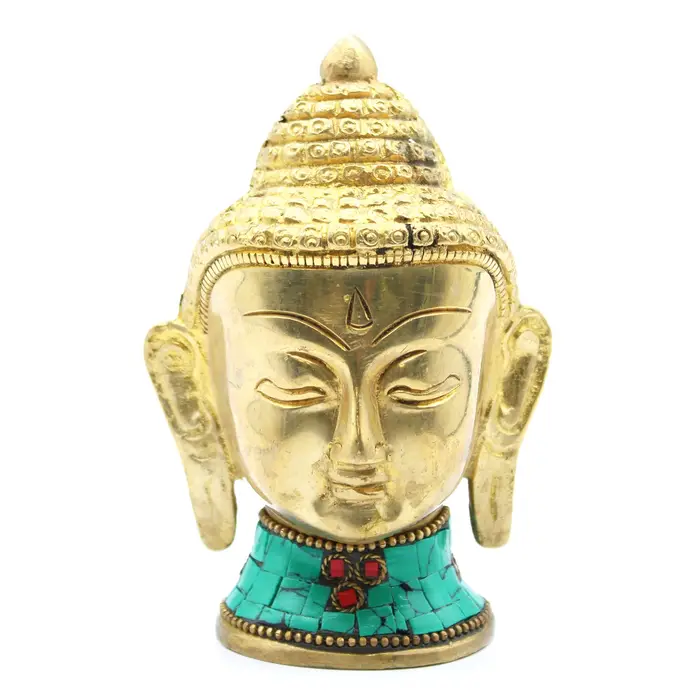 Brass Buddha Figure - Sm Head - 5 cm