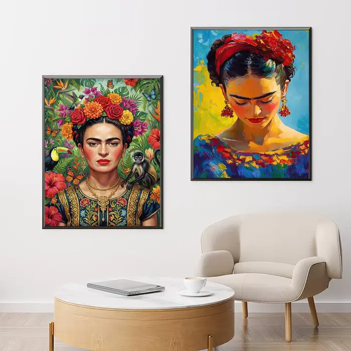 Affiche de l'artiste mexicaine emblématique F-Frida Kahlo