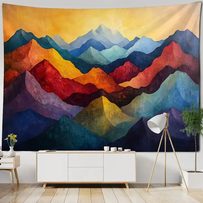 Salon Simple décoration moderne abstrait Mural Style bohème tapisserie paysage Art peinture tenture murale tissu