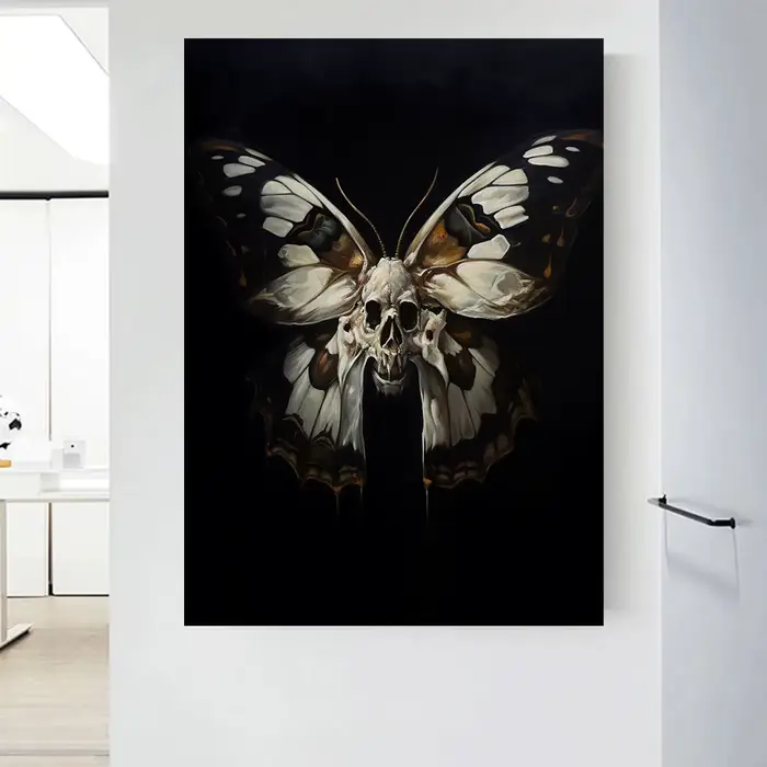 Peinture sur toile d'animaux gothiques en robe