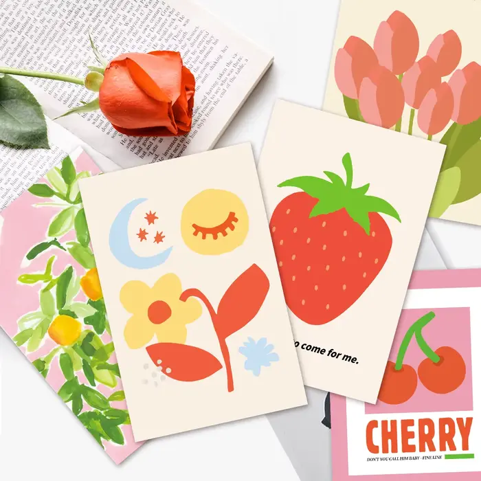 Affiches de Collage esthétique tendance pour filles, ensemble de petites cartes postales, Kit de Collage d'art mural Preppy esthétique pour femmes, décoration de salle de maison, 30 pièces