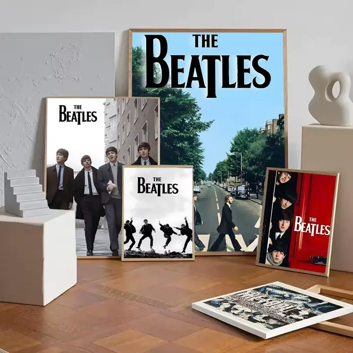Affiche de bande t-the b-beatles en papier imprimé