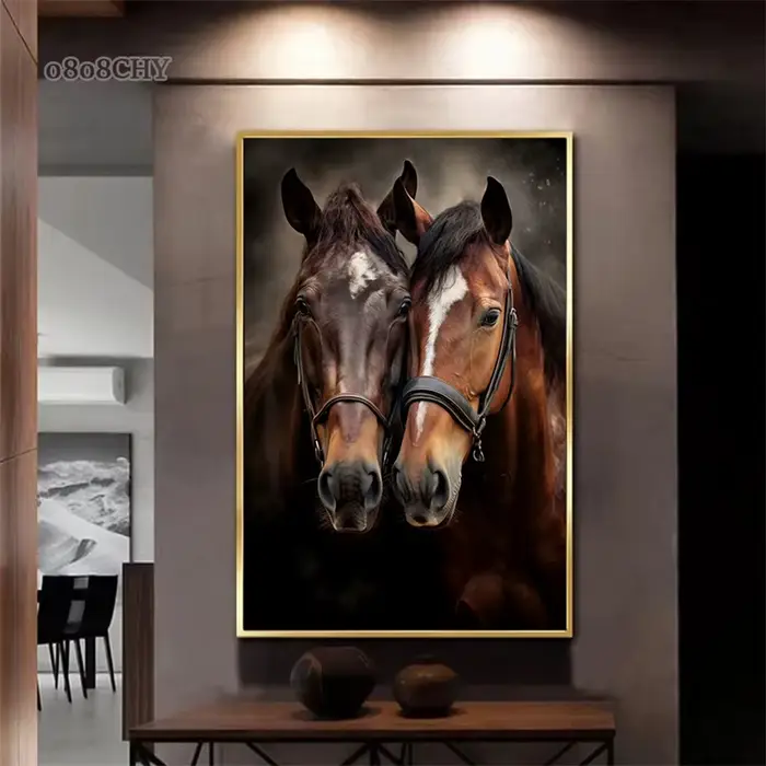 Affiches d'Art Mural de Cheval Courant