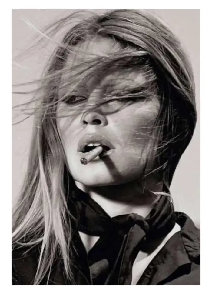 Beau supermodèle Kate Moss, noir et blanc, Inspiration de mode, affiches d'art de photographie, impr