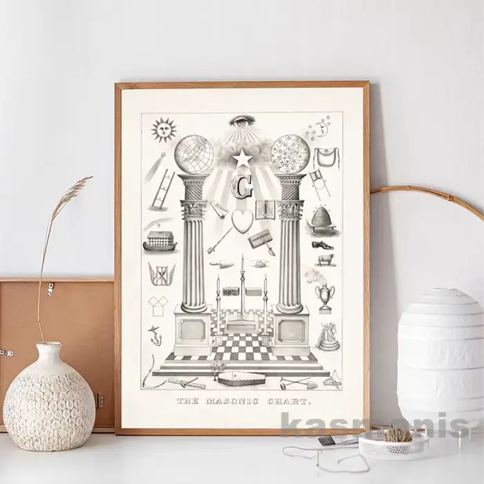 Freemason graphic – affiche Vintage