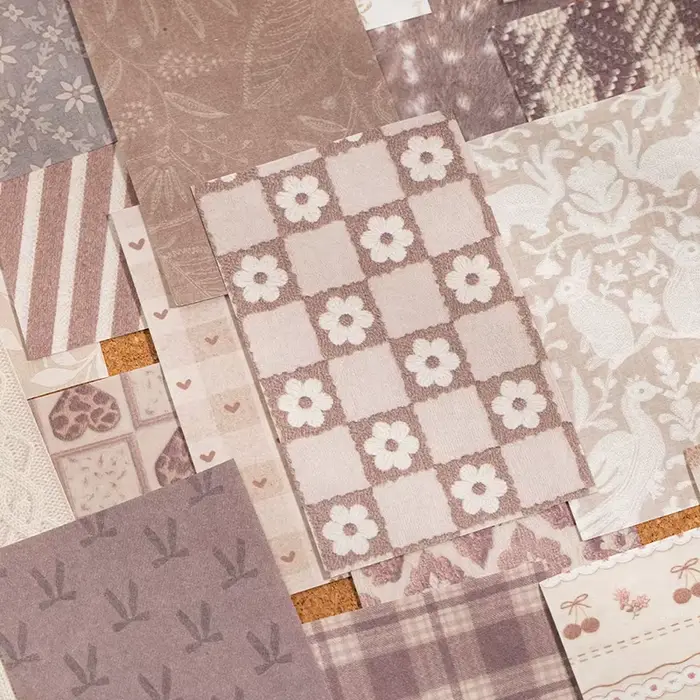 Lot de 1 à 4 papiers vintage pour scrapbooking