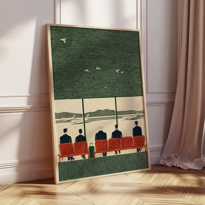 Affiches sur toile Vintage « Salon d'aéroport »
