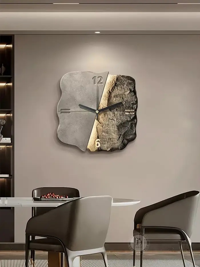 Horloge murale suspendue de luxe légère pour restaurant