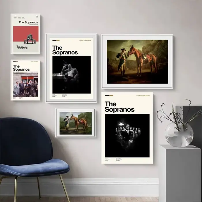 Impressions sur toile The Sopranos Tony with Pie-O-My Horse