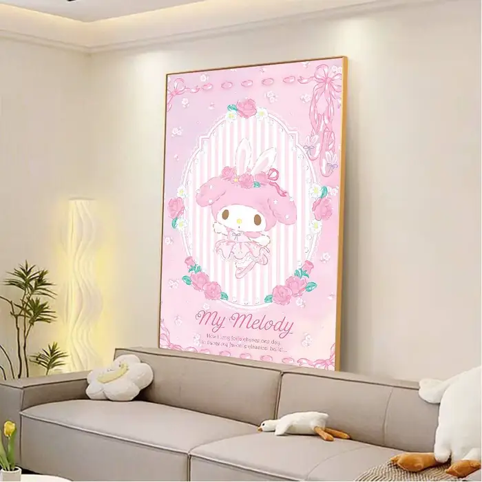 Affiche kawaii My M-Melody, impression sur toile, images pour la maison, pour le salon et la chambre