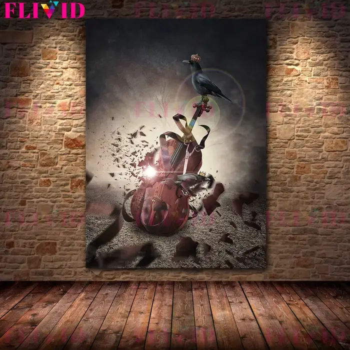 Toile d'art mural sur la peur et la solitude